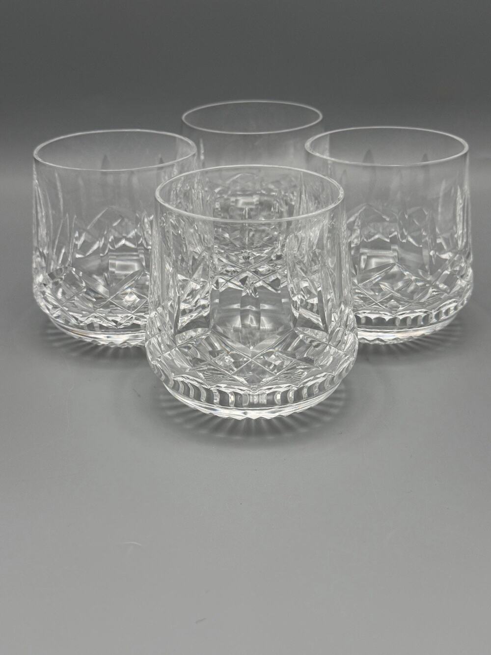 Waterford Crystal Lismore Roly Poly Old Fashioned Glass Tumblers Set Of 4